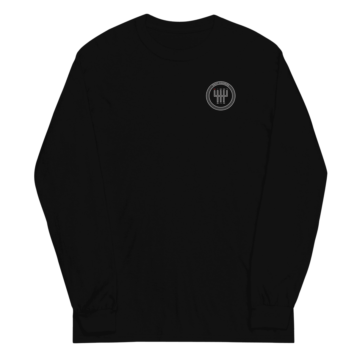 Men's Shift Happens Long Sleeve T-Shirt in classic fit with rib cuffs, 100% cotton, casual and business style option
