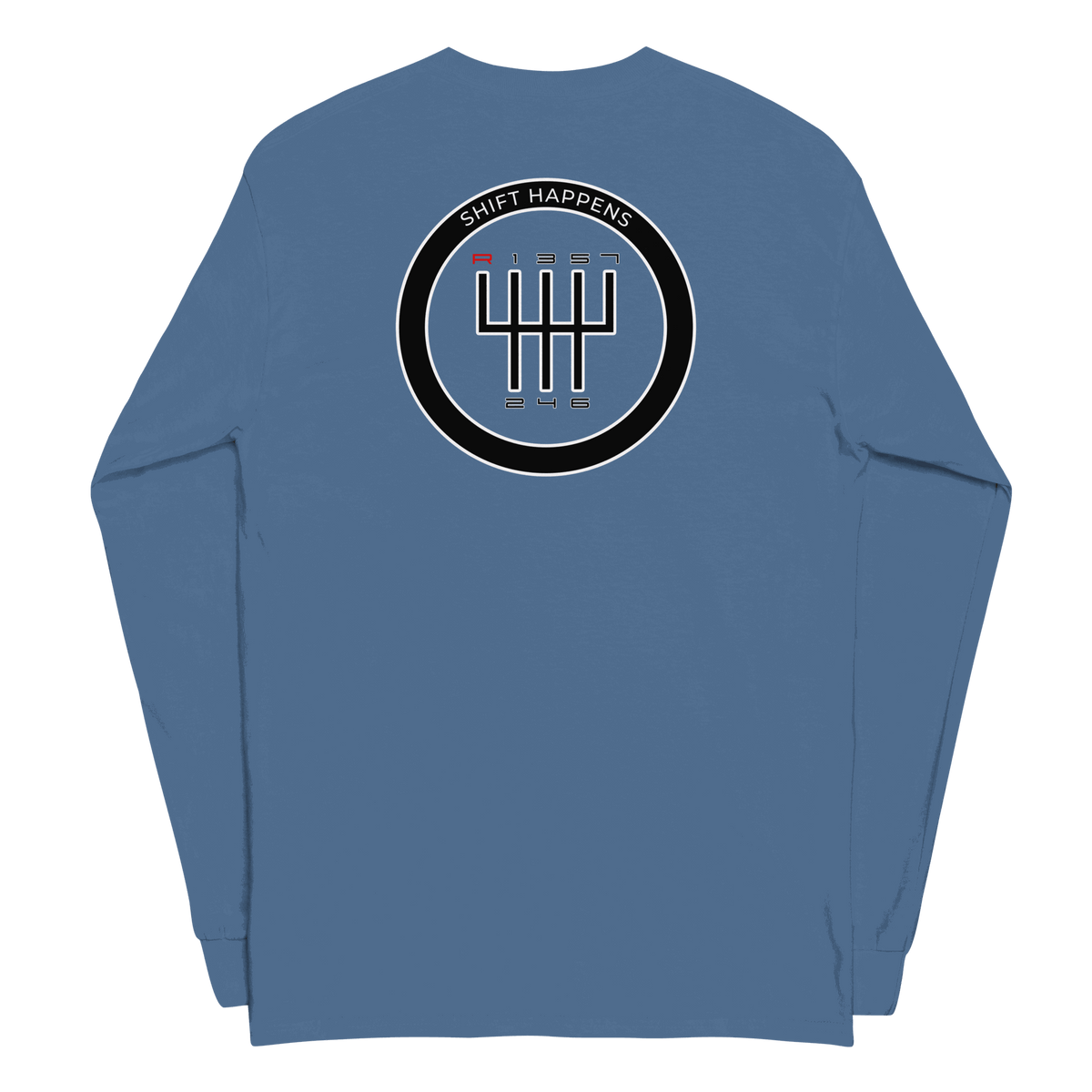 Shift Happens Long Sleeve T-Shirt made of 100% cotton with classic fit and ribbed cuffs