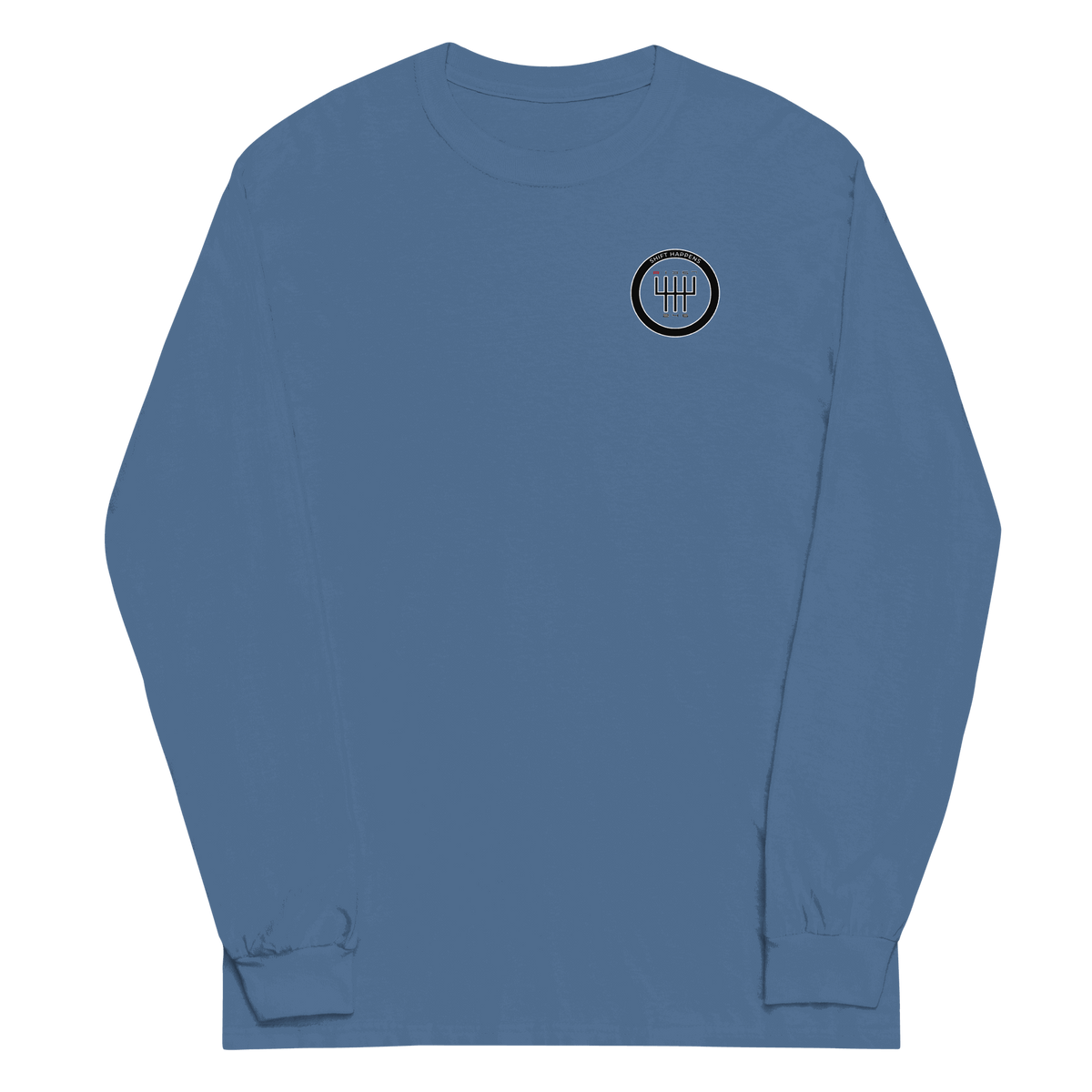 Shift Happens Long Sleeve T-Shirt in classic fit with ribbed cuffs and 100% cotton material