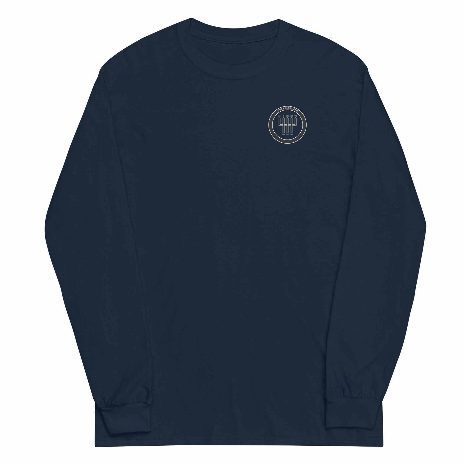 Shift Happens Long Sleeve T-Shirt navy blue men&