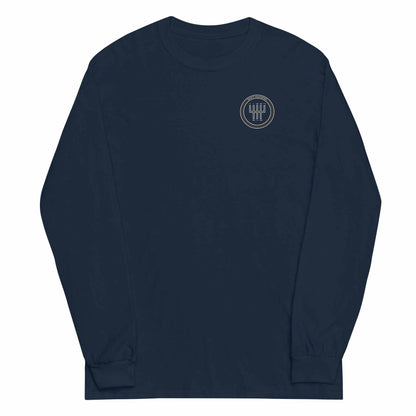 Shift Happens Long Sleeve T-Shirt navy blue men&