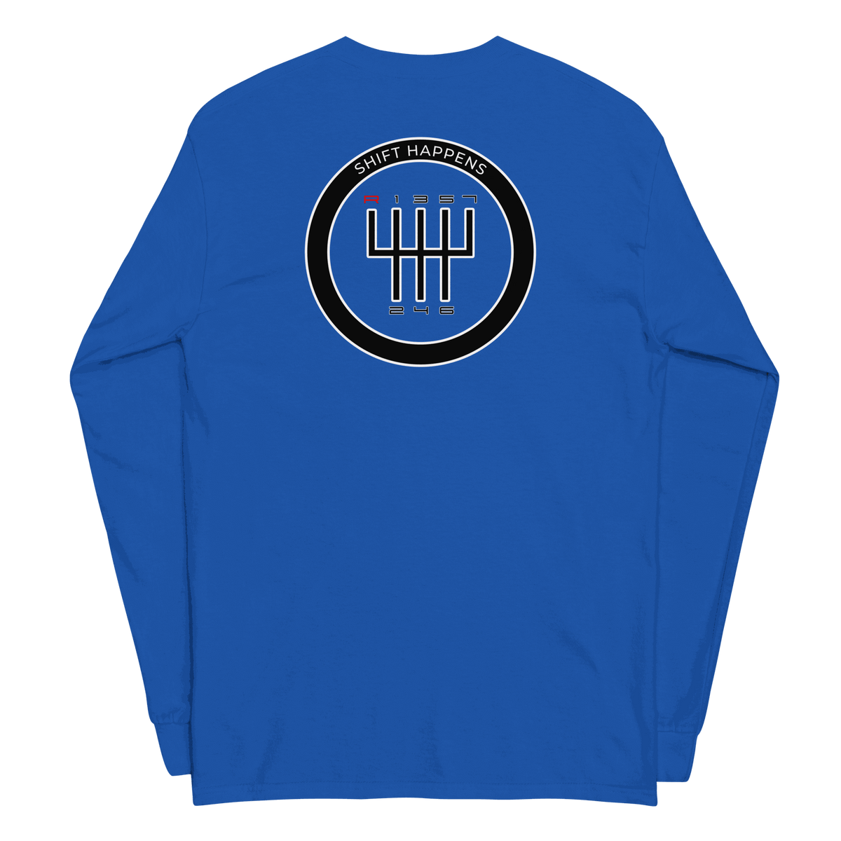 Men's Shift Happens Long Sleeve T-Shirt in classic fit, 100% cotton, casual and business wear option