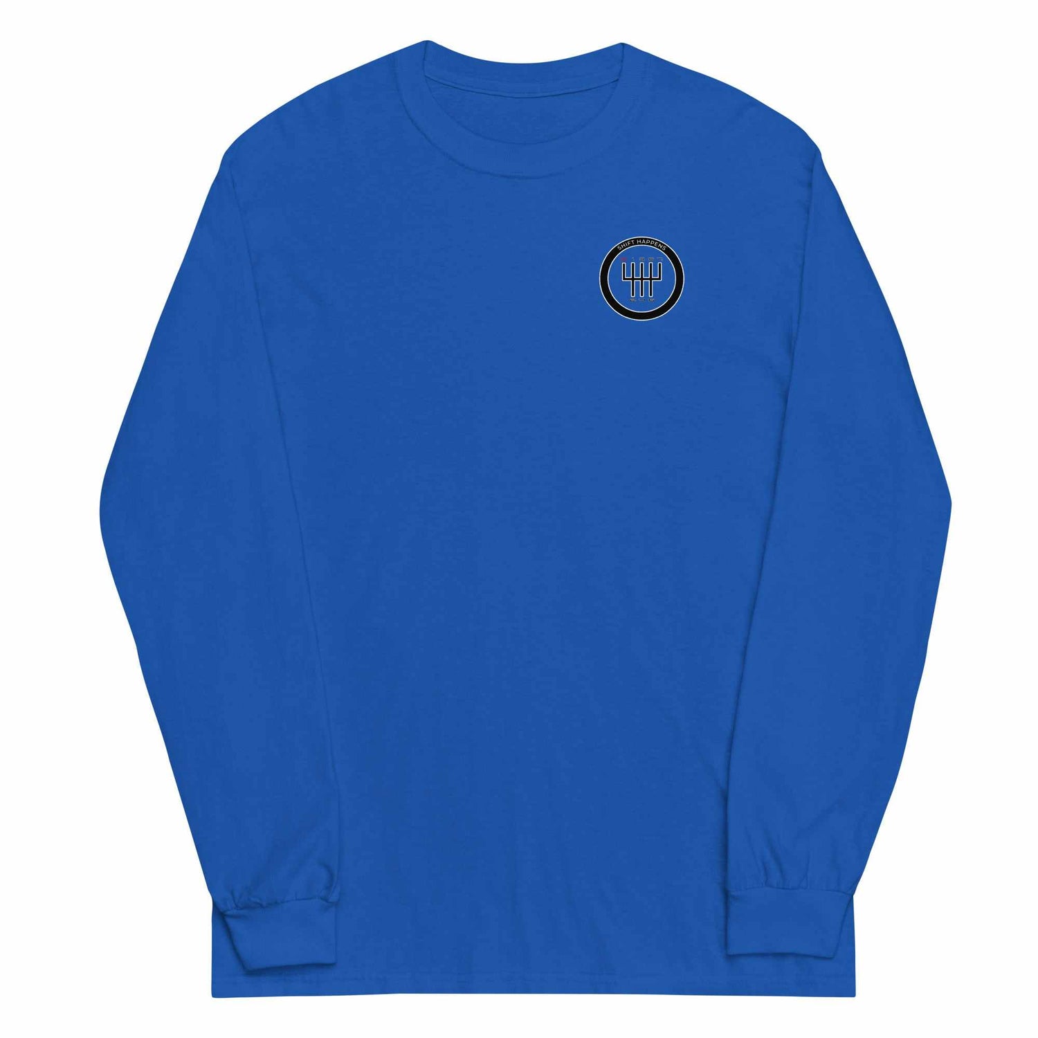 Blue Shift Happens long sleeve t-shirt with round neck and ribbed cuffs, men&
