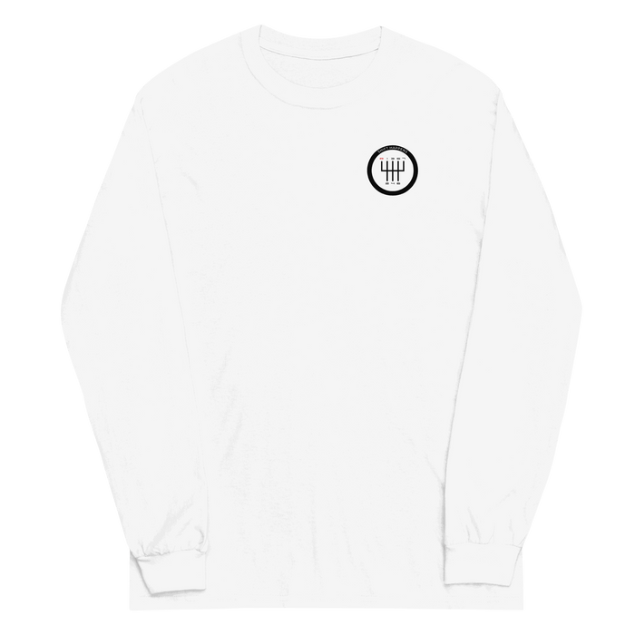 Men's Shift Happens Long Sleeve T-Shirt in classic fit with ribbed cuffs and 100% cotton fabric