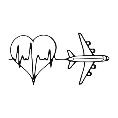 Metal Wall Art Heartbeat Travel Wall Art Modern Aviation Decor - Prop and Piston