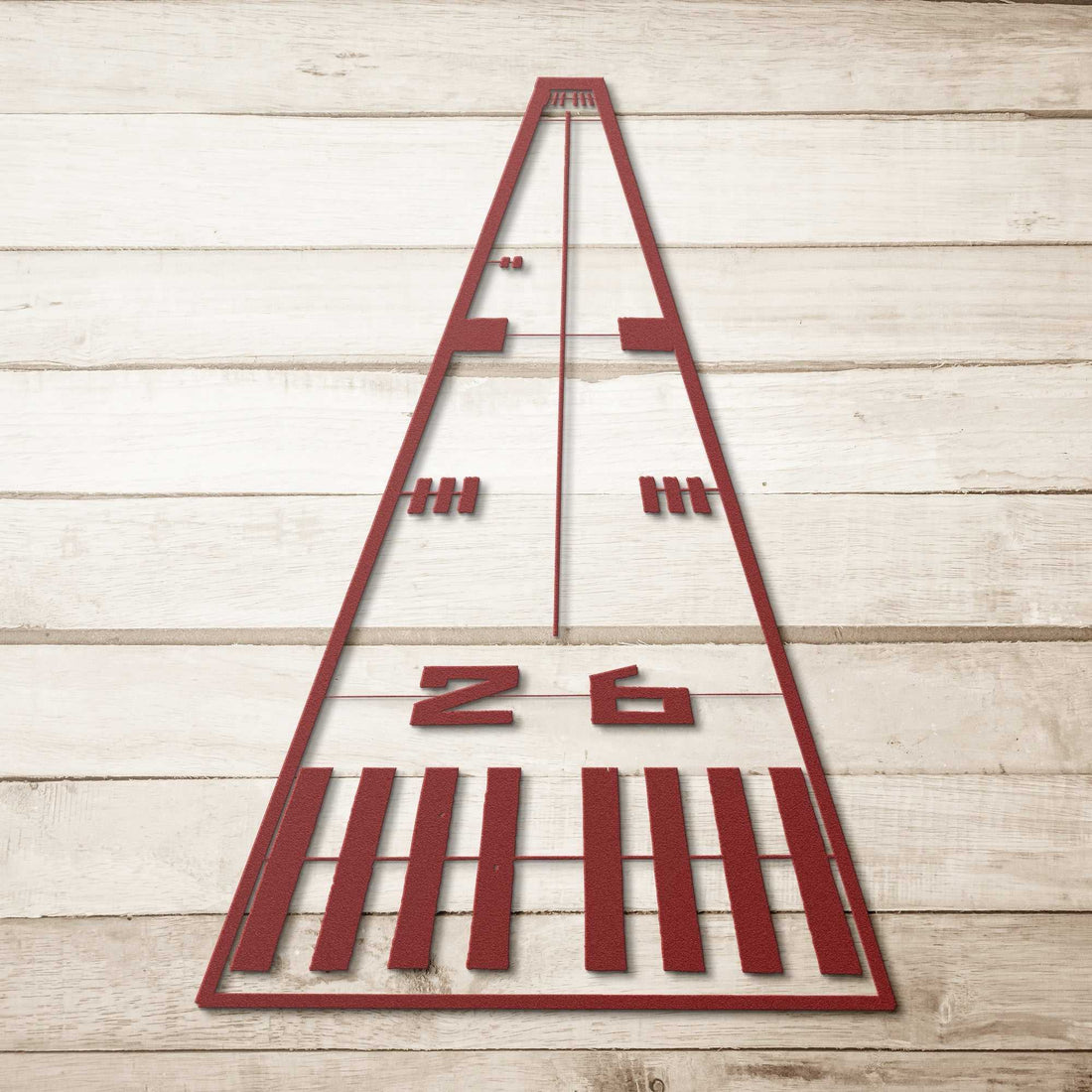 Metal Wall Art Runway Airplane Sign Aviation Decor for Pilots, Garage - Prop and Piston