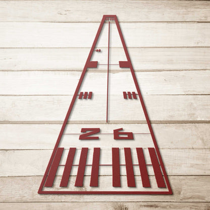 Metal Wall Art Runway Airplane Sign Aviation Decor for Pilots, Garage - Prop and Piston