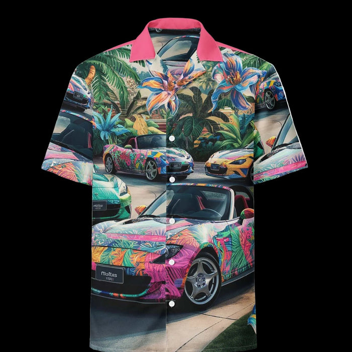 Lightweight Hawaiian party shirt with moisture-wicking fabric and UPF50+ protection