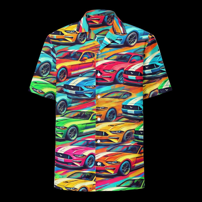 Mustang button up shirt made of featherlight, moisture-wicking fabric with UPF50+ protection and oversized fit