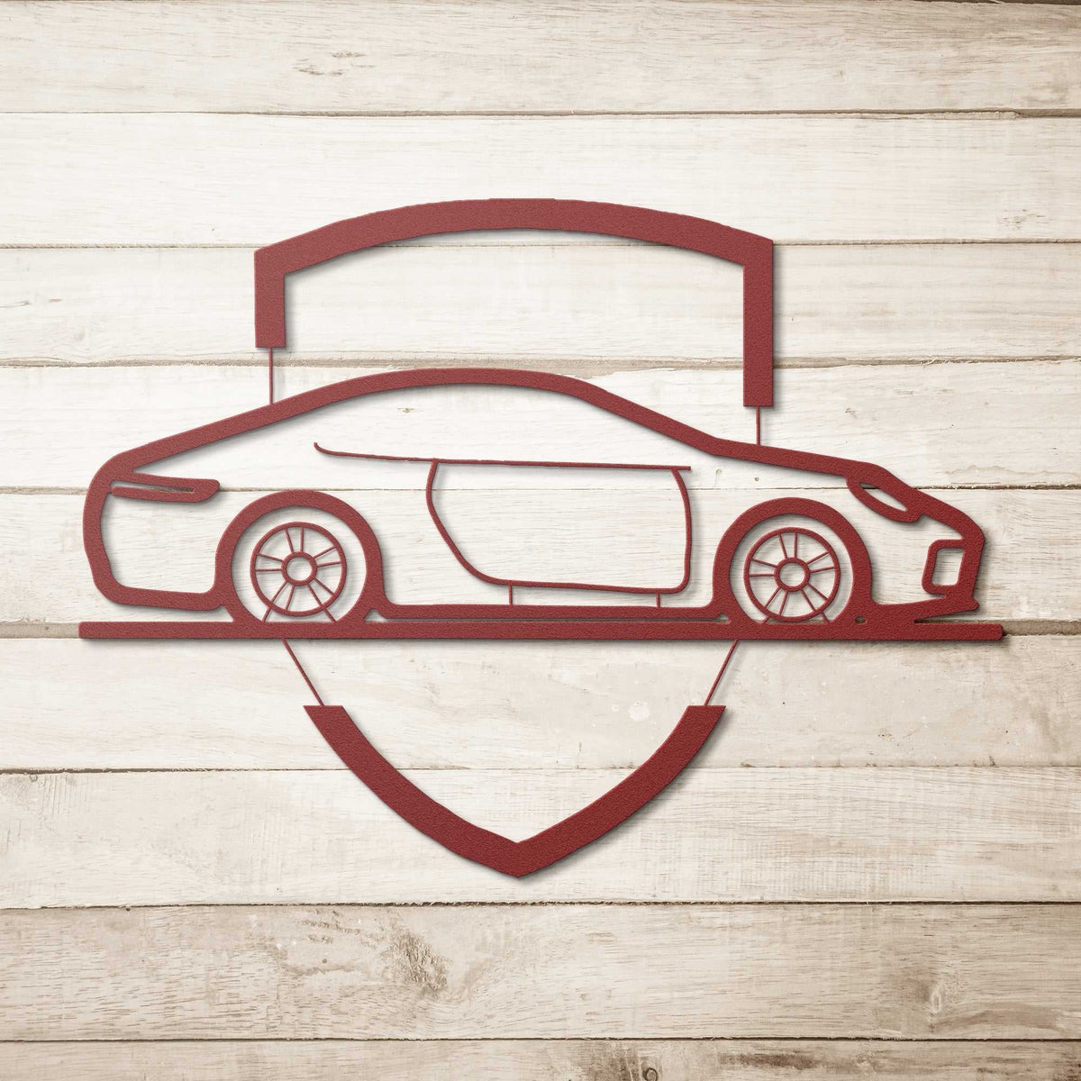 Elegant metal sign nine eleven emblem made from 18 gauge steel with powder coat finish in multiple colors