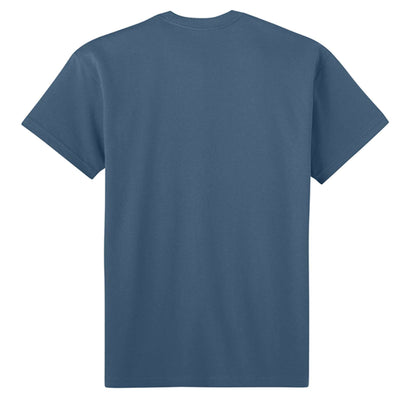 Next Level Apparel heavyweight unisex gray t-shirt with relaxed fit and double-needle hem