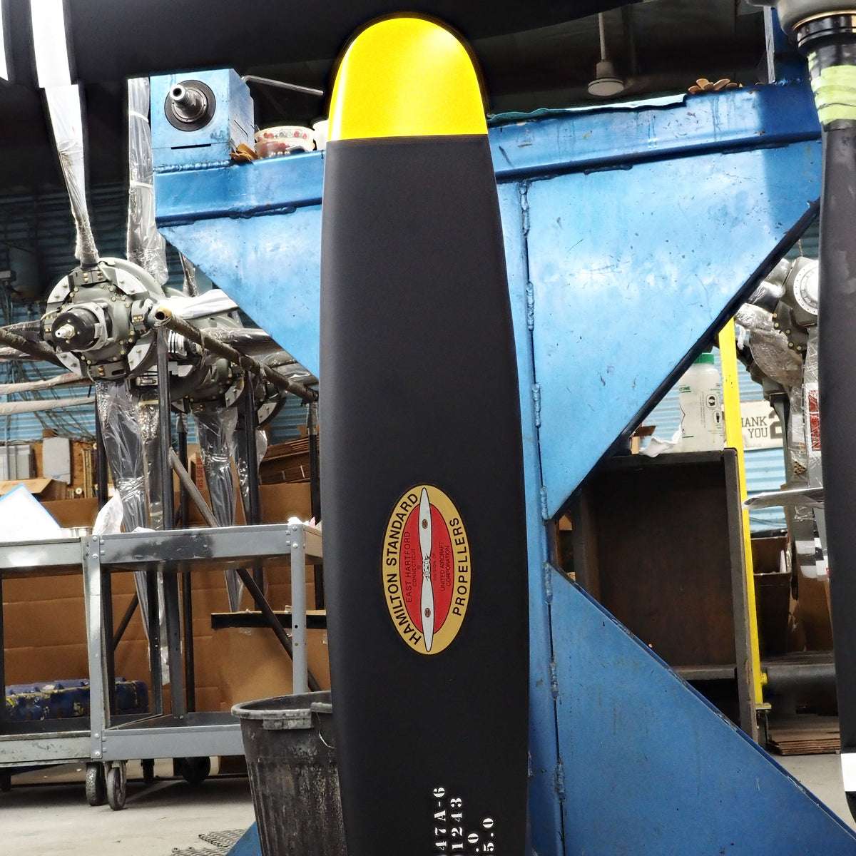 P-51 Mustang Hamilton Standard Mini Warbird WWII Authentic Airplane Propeller Blade Sculpture - Prop and Piston