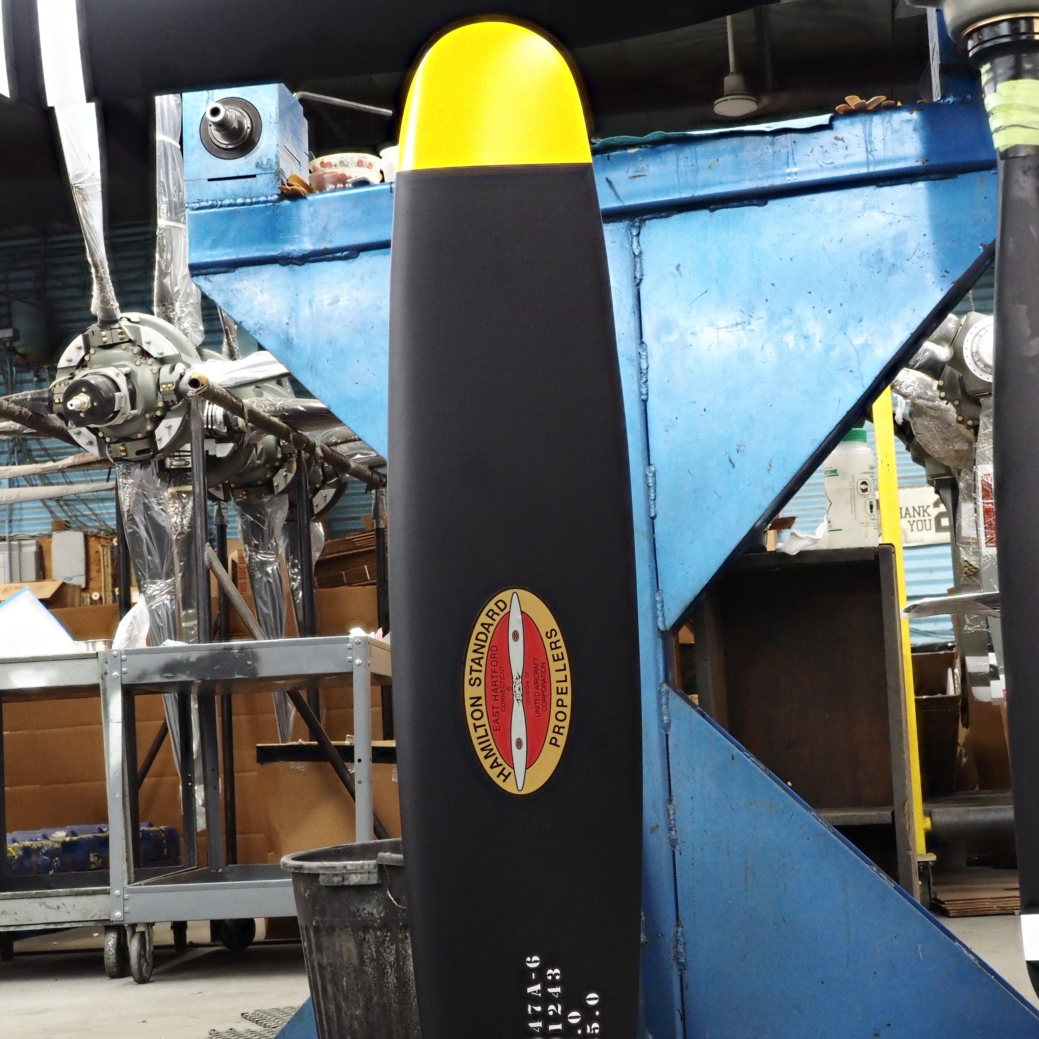 P-51 Mustang Hamilton Standard Mini Warbird WWII Authentic Airplane Propeller Blade Sculpture - Prop and Piston