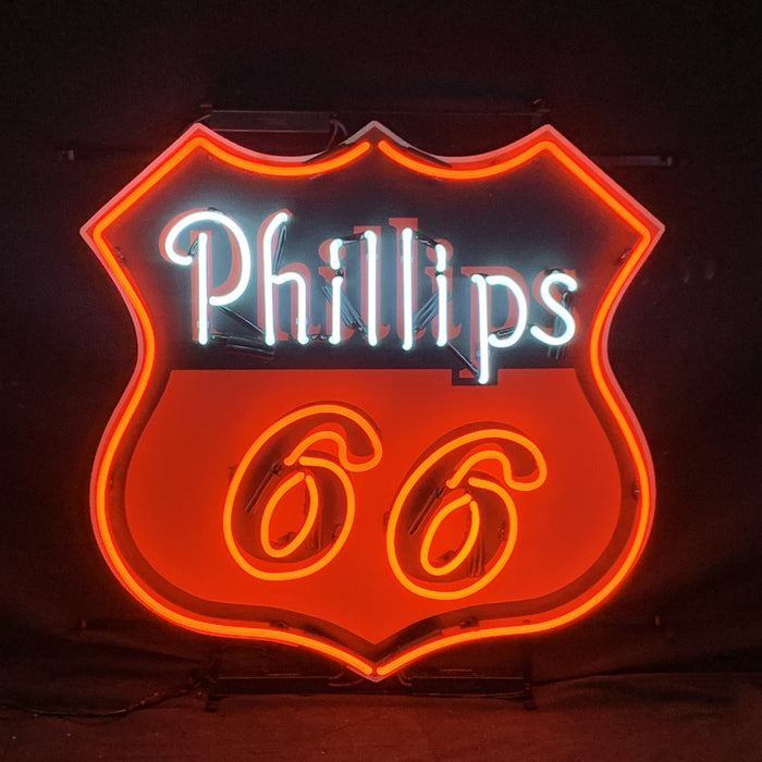 Phillips 66 Gasoline Neon Sign Light Glass - Prop and Piston