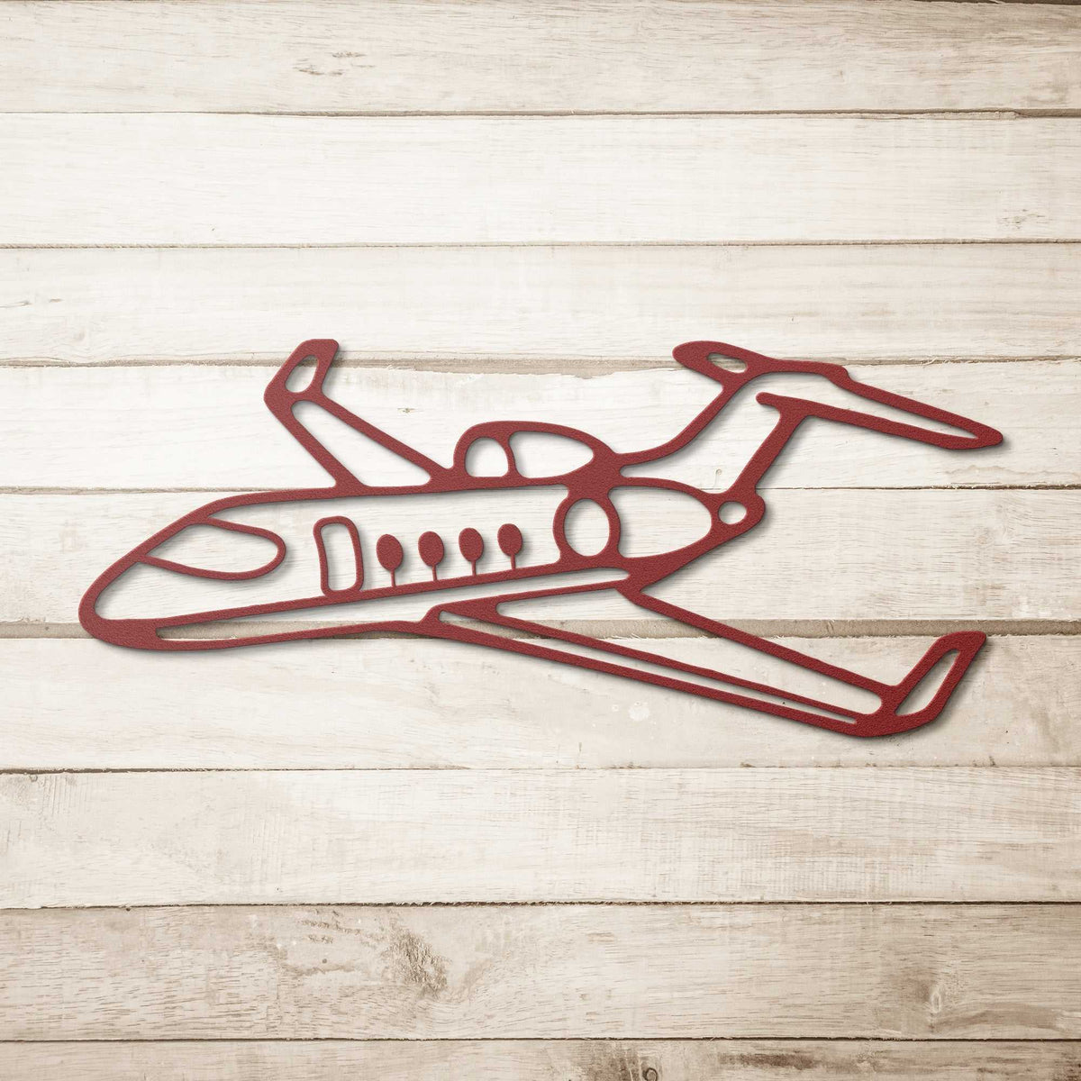 Elegant metal sign featuring private jet design for luxury decor