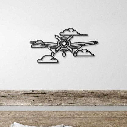 Prop and Clouds metal wall art Prop and Clouds - Prop and Piston