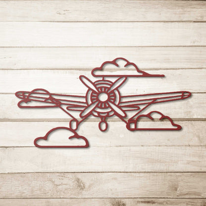 Prop and Clouds metal wall art Prop and Clouds - Prop and Piston