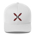Aviation hat Prop and Piston embroidered five-panel trucker cap with mesh back and adjustable closure