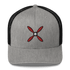 Aviation hat Prop and Piston embroidered six-panel trucker cap with mesh back and adjustable closure