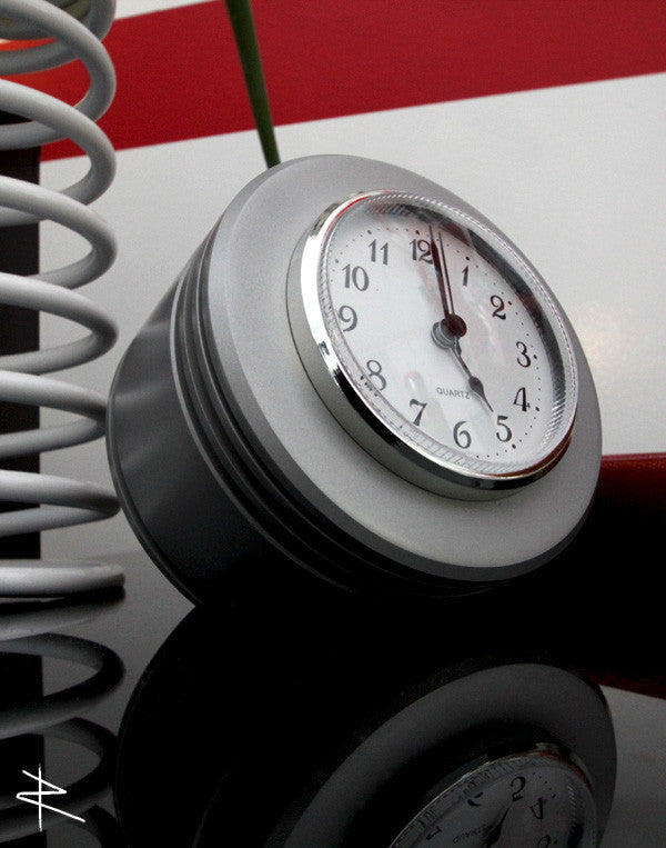 J-Cobs WWII Boeing Stearman Warbird Radial Engine Piston Desk Clock (Raw Edition) - Prop and Piston