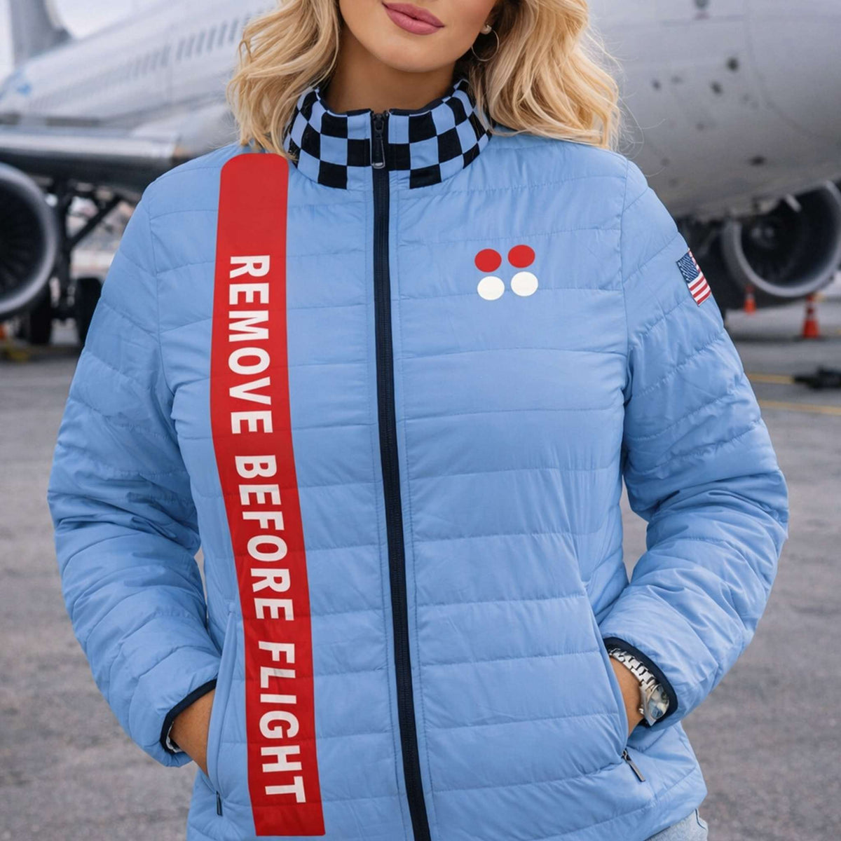 Aviation puffer jacket Remove Before Flight - Prop and Piston
