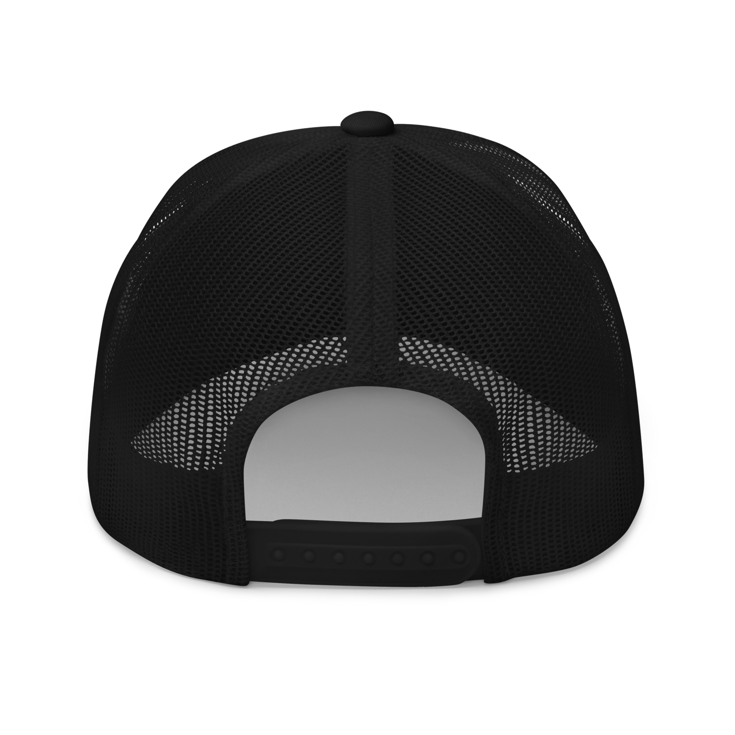 Back view of Flaps 15 Trucker Aviation Hat showcasing mesh design and adjustable closure.