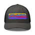 Flaps 15 Trucker Aviation Hat with colorful logo on a black mesh cap.