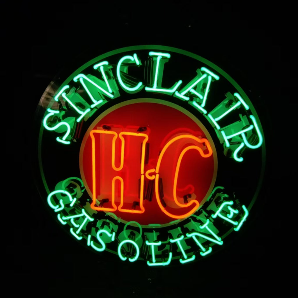 Sinclair HC Gasoline Neon Signs Light - Prop and Piston