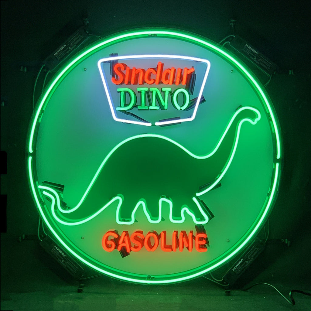 Sinclair Dino Gasoline Neon Signs Light - Prop and Piston