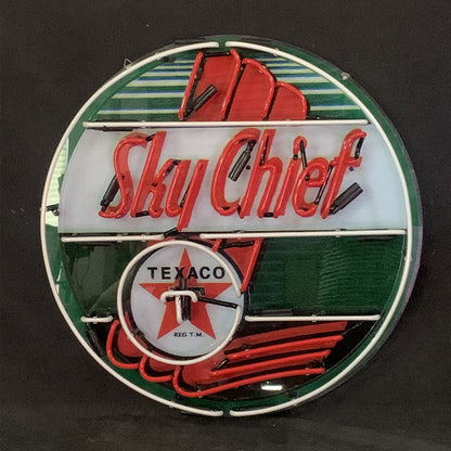 Sky Chief Texaco Gasoline Neon Signs Light - Prop and Piston