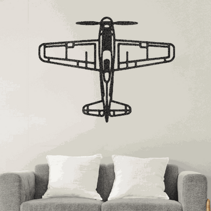 airplane metal art Vintage Airplane Steel Wall Decor – Personalized Metal Wall Art for Home, Garage, or Outdoor Spaces - Prop and Piston