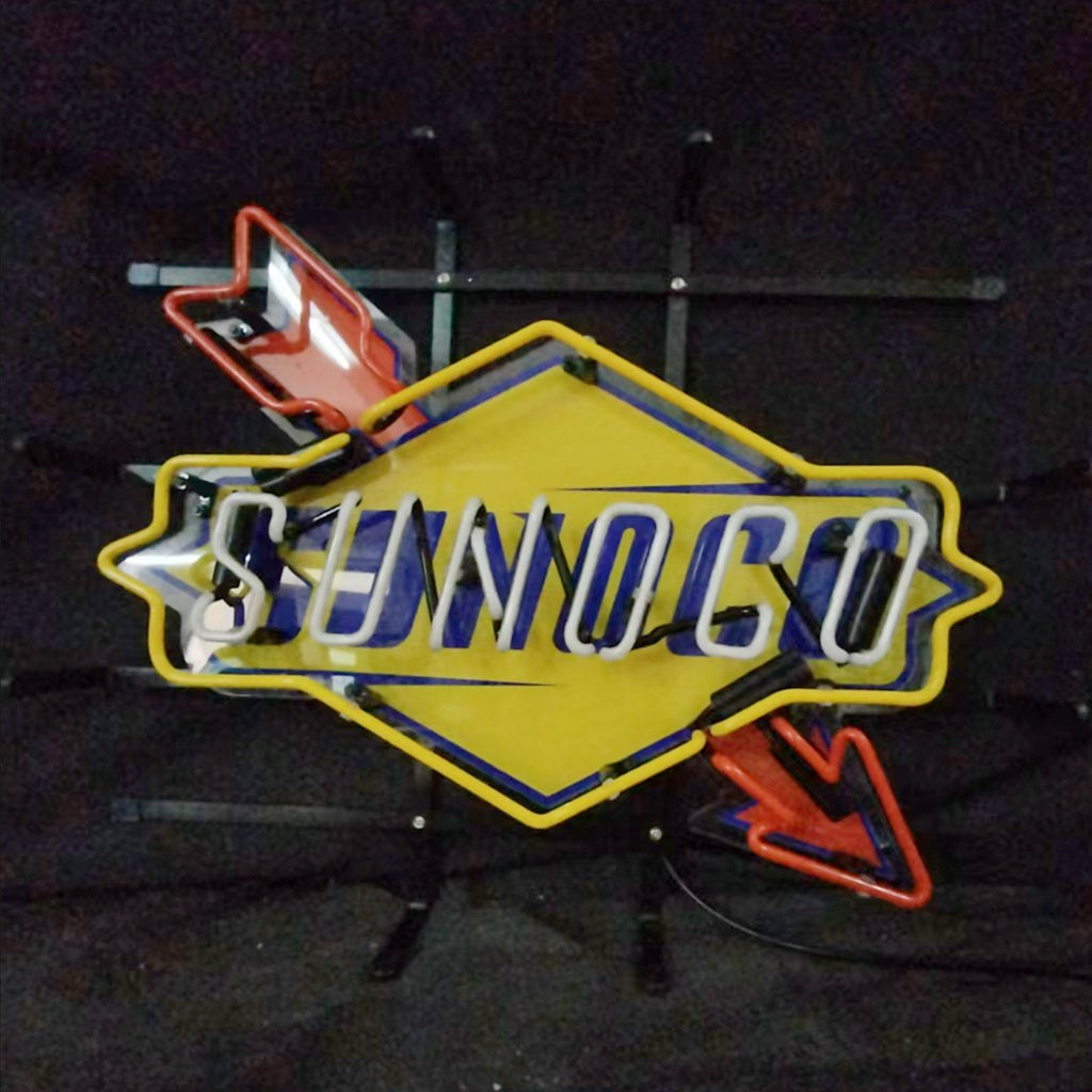 Sunoco Gasoline Company Logo Neon Sign Light - Prop and Piston