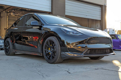 Tesla Model Y Genuine Carbon Fiber SHX Front Lip | FYBR Aerodynamics - Prop and Piston