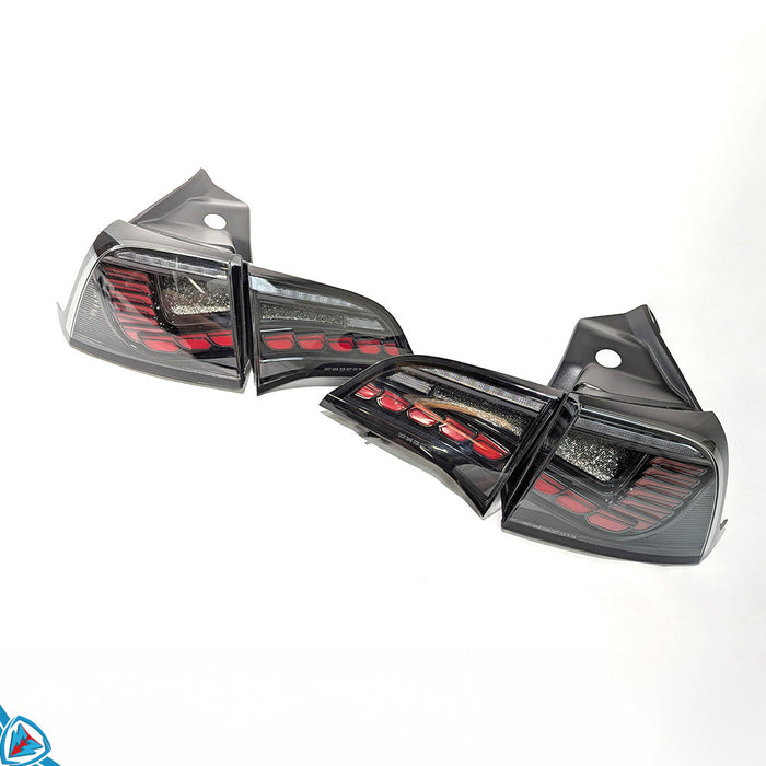 Tesla Model Y & Model 3 (Up to 2023) Sequential Dragon Scale GTS Style Tail Lights - Prop and Piston