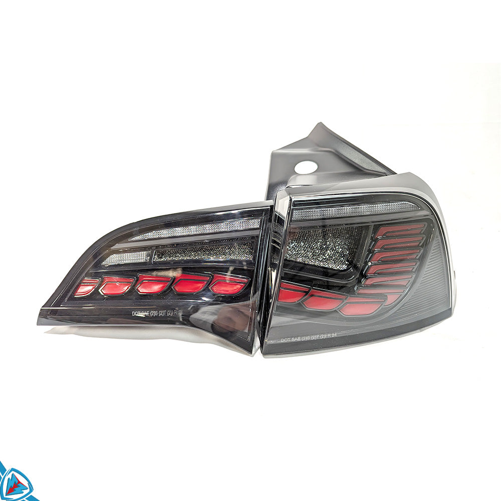 Tesla Model Y & Model 3 (Up to 2023) Sequential Dragon Scale GTS Style Tail Lights - Prop and Piston