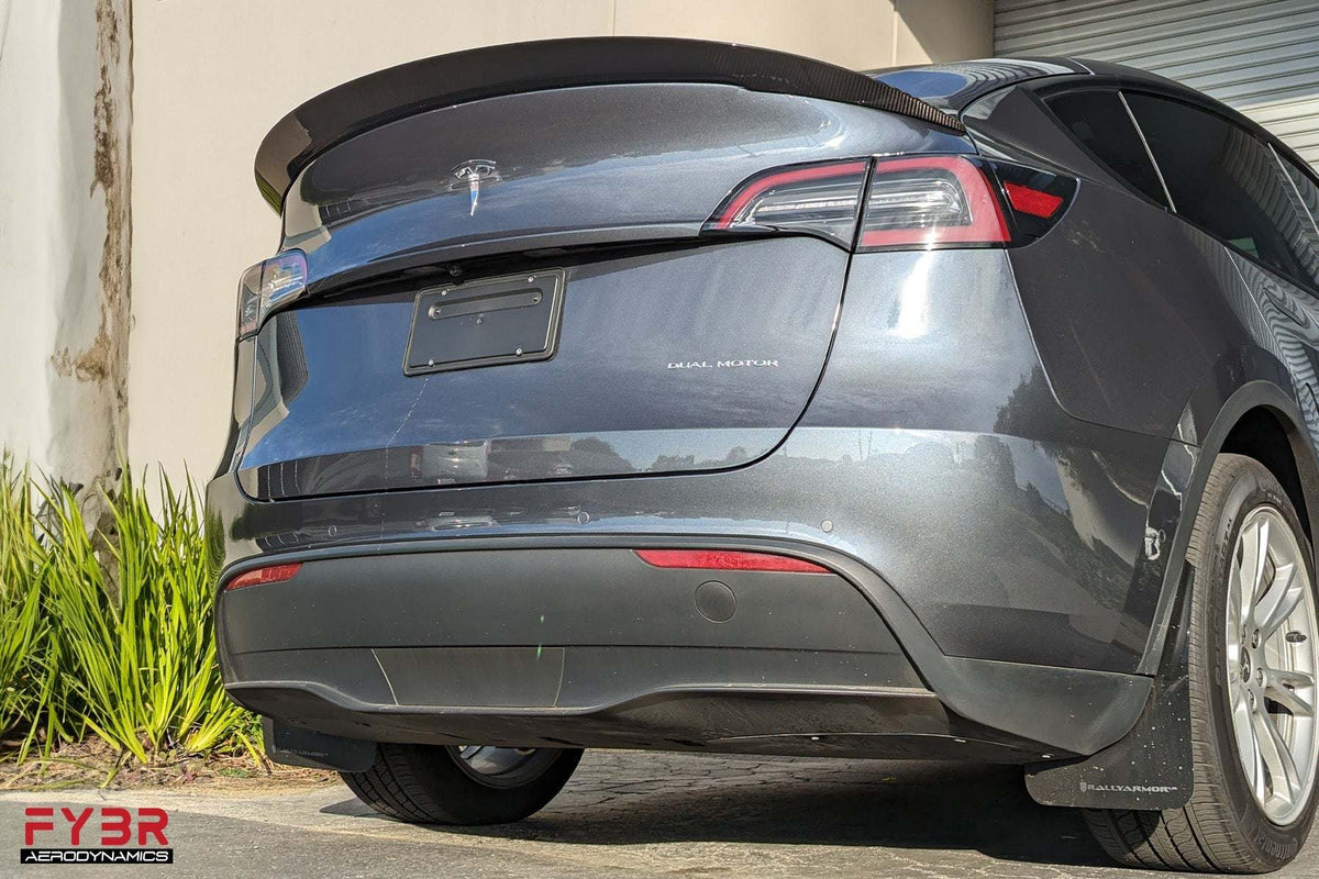 Tesla Model Y AGX Genuine Dry Carbon Fiber Trunk Spoiler | FYBR Aerodynamics - Prop and Piston