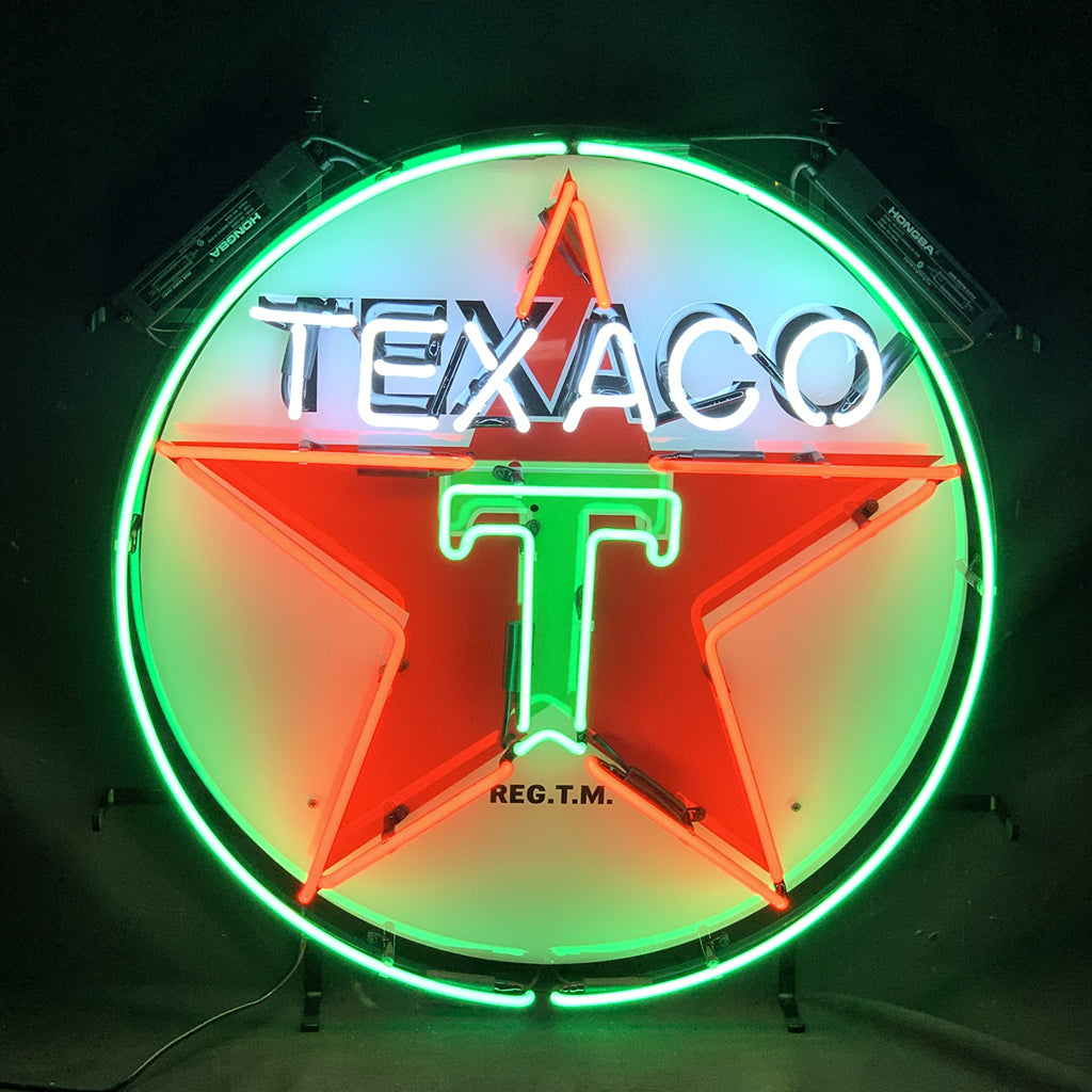 Texaco Gasoline Neon Signs Light - Prop and Piston