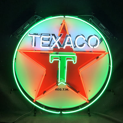 Texaco Gasoline Neon Signs Light - Prop and Piston