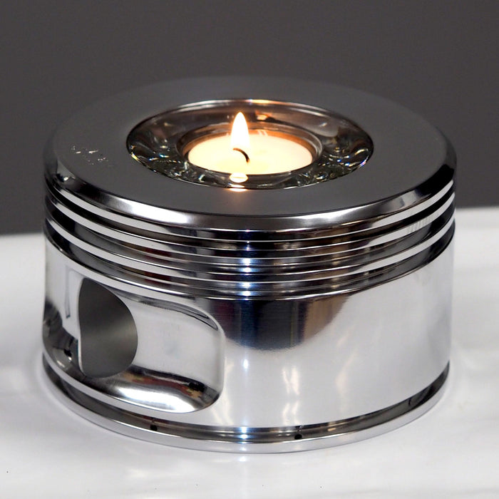 the KATE Jacobs WWII Radial Engine Piston Mirror Polished Tea Light Candle Holder - Prop and Piston