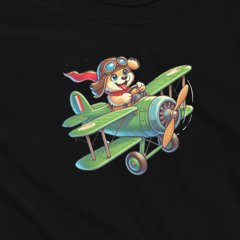 Toddler Short Sleeve Tee Flying Puppy - Prop and Piston