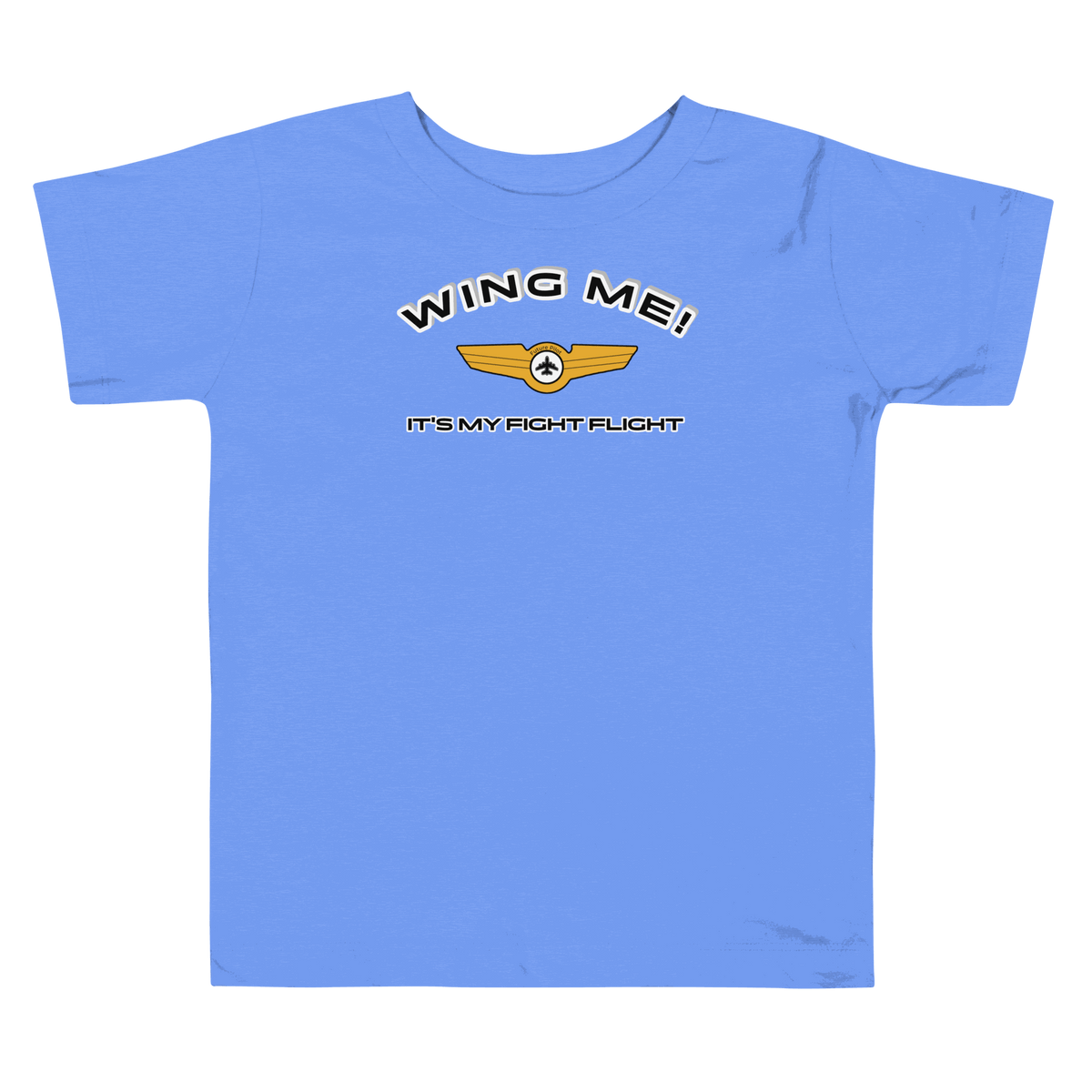 Travel ToddlerTee baby first flight tee with Wing Me slogan, soft breathable cotton, perfect for toddler travel and gifts