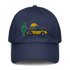 Corvette Sunset Cap C1 Emblem Embroidered Automotive Hat Yellow