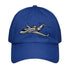 Under Armour Jet Set blue dad hat with embroidered airplane and curved visor