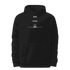 Jet Set Crew Under Armour black fleece hoodie with front pouch pocket and logo embroidery