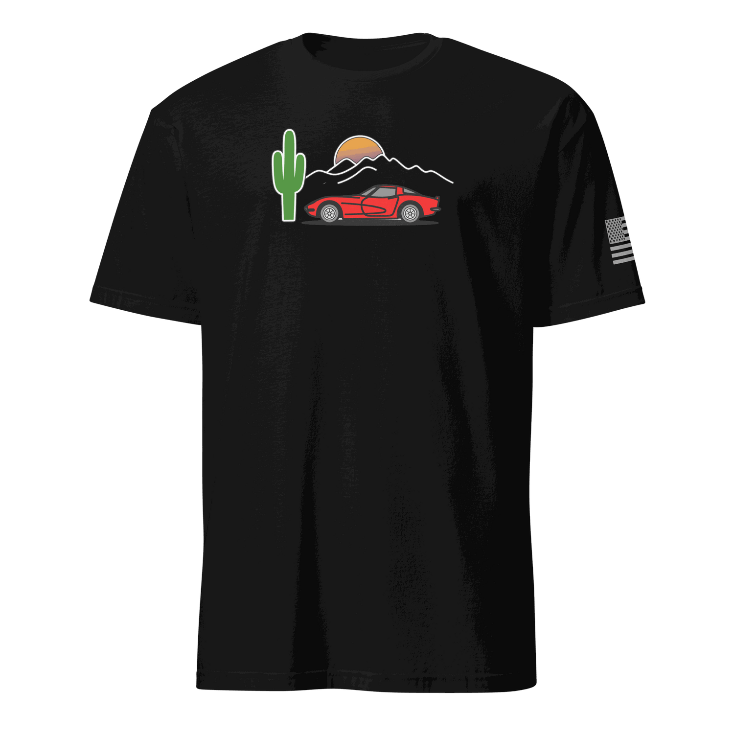 Retro Corvette Sunset Car T-shirt Vintage Sunset