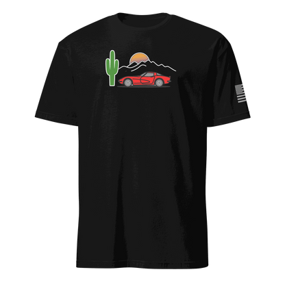 Retro Corvette Sunset Car T-shirt Vintage Sunset