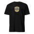 Black Vintage Biker T-Shirt with Highland Motorcycle Co. logo, made of 100% organic cotton, classic fit for motorcycle enthusiasts