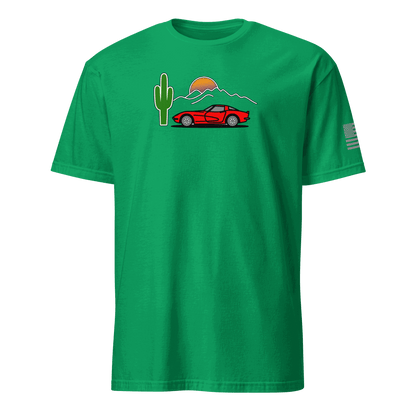Retro Corvette Sunset Car T-shirt Vintage Sunset