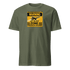 Olive green Jet Blast Zone warning sign t-shirt for pilots and aviation enthusiasts