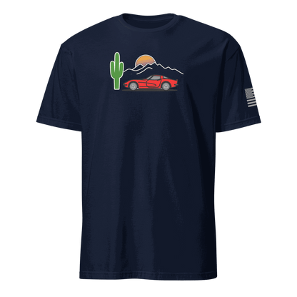 Retro Corvette Sunset Car T-shirt Vintage Sunset